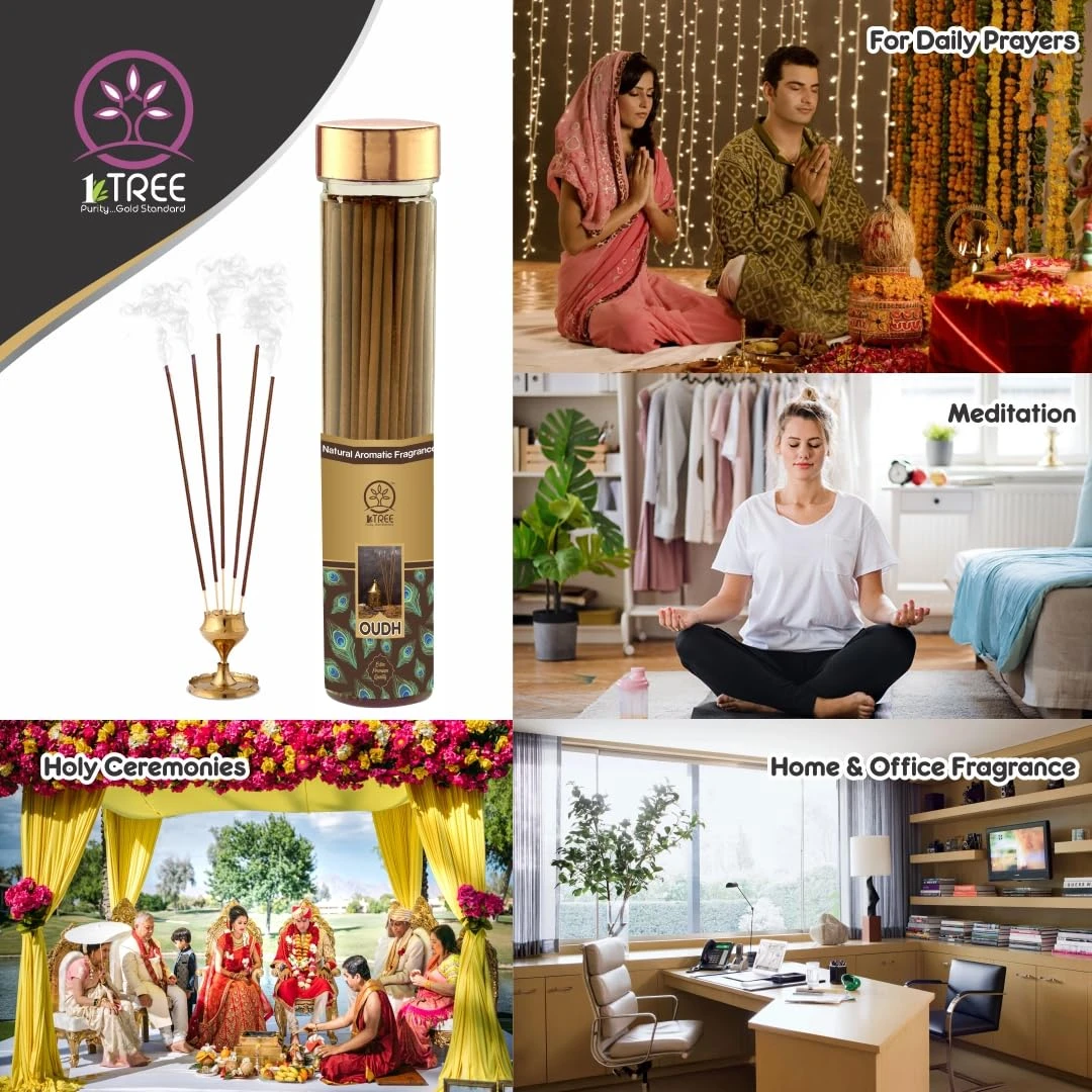 1 Tree Agarbatti | Oudh Agarbatti Sticks for Pooja | Pooja Agarbatti | Puja Agarbatti