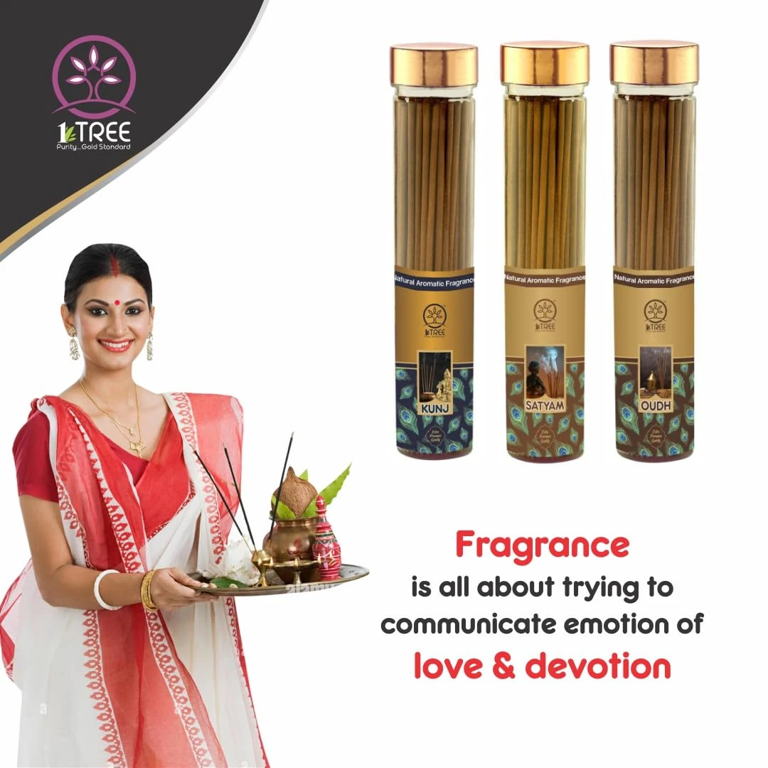 1 Tree Agarbatti | Oudh Agarbatti Sticks for Pooja | Pooja Agarbatti | Puja Agarbatti