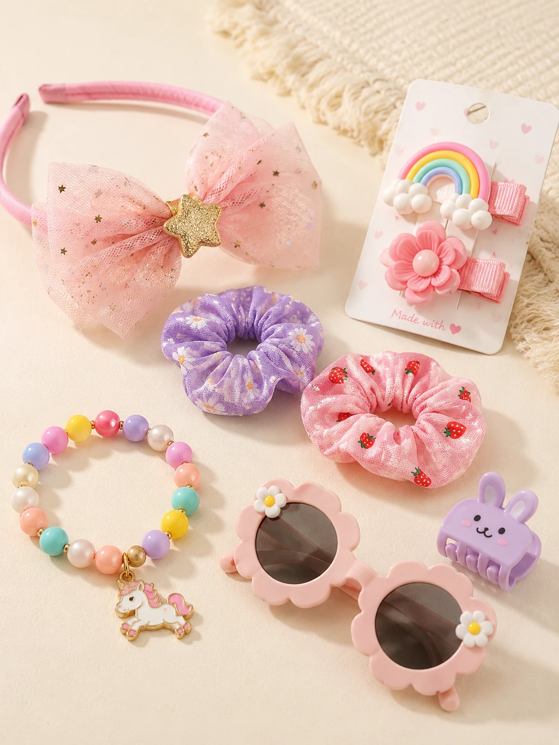 Cute Bow Hair Clips Set